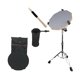 thumbnail image 1 of Juego de almohadillas de batería resistentes con soporte para caja de silicona, soporte para baquetas silencioso gris, 1 of 8