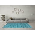 thumbnail image 3 of Ahgly Company Indoor Square Abstract Light Blue Modern Area Rugs, 8' Square, 3 of 4