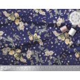 thumbnail image 2 of Soimoi Rayon Fabric Leaves,Moth & Magnolia Floral Decor Fabric Printed Yard 42 Inch Wide, 2 of 3