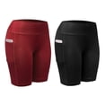 thumbnail image 3 of Women's Sport Shorts Yoga Fitness Running Compression Pants With Pocket, 3 of 5
