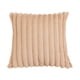 thumbnail image 1 of Funda de cojín decorativa de piel sintética y terciopelo | Funda de cojín para sofá de 45 x 45 cm | Cojín decorativo de rayas suaves para dormitorio y sala de estar, 1 of 1