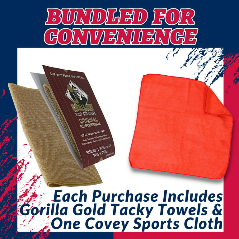 Gorilla Gold Tacky Towel Grip Enhancer With Covey Sports Cloth