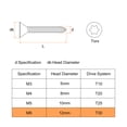 thumbnail image 2 of Uxcell Lot de 50 M6 x 12mm Vis Torx en Acier Inoxydable 304 Tête Plate pour T30 Bit, Noir, 2 of 6
