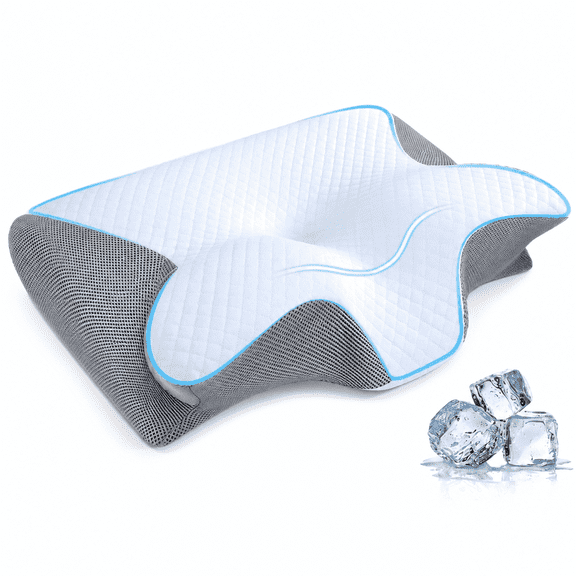 Ergonomic Cervical Pillow for Neck Pain Relief, Contour Memory Foam Neck Support Pillow for Side Back Sleepers