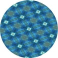 thumbnail image 1 of Ahgly Company Indoor Round Patterned Blue Eyes Blue Area Rugs, 7' Round, 1 of 6