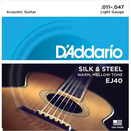 D'Addario EJ40 Silk & Steel Folk Guitar Strings,