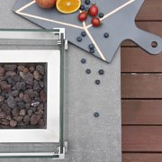 Elementi Manhattan 56 In Concrete Outdoor 45,000 BTU Natural Gas Fire Pit
