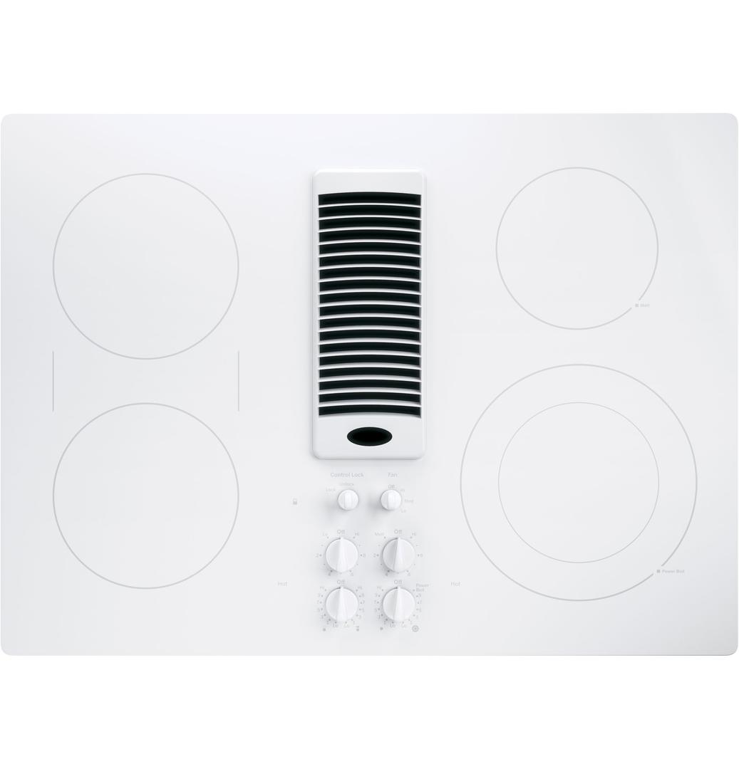 PP9830TJWW 30 Downdraft Electric Cooktop with 4 Radiant Elements