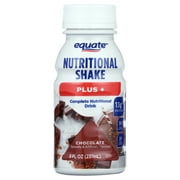 Equate Chocolate Nutritional Shake Plus, 8 FL OZ, 6 Count