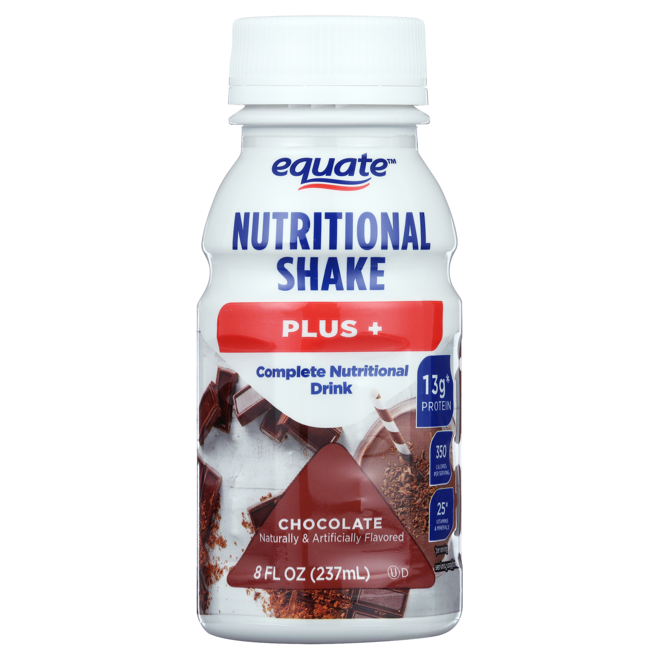 Equate Nutritional Shake Plus, Chocolate, 8 fl oz, 6 Count - image 5 of 10
