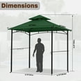 thumbnail image 2 of MASTERCANOPY 8 x 5ft Outdoor BBQ Grill Gazebo with LED Lights and Shelves, Forest Green, 2 of 6