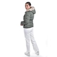 thumbnail image 3 of Chamarra con cinto y capucha desmontable Roman Fashion /Juvenil, 8380 (Verde militar) verde oscuro M, 3 of 6