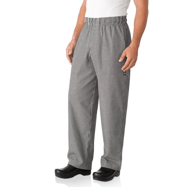 Pantalones de chef Chef Works holgados con cremallera para hombre, talla S, talla XL