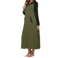 thumbnail image 2 of Avidlove Cotton Nightgown for Women Long Sleeve Hooded Gowns Sleepwear Full Length Nightwear with Pockets, 2 of 6