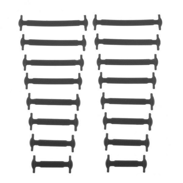 Cordones Elásticos de Silicona Strade Fareast Limited Sin Cordones Negro 4 Piezas