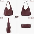 thumbnail image 5 of LinYooLi Faux Leather Tote Bag Women Shoulder Bag College Tote Leather Hobo Handbag Work Tote Bag Purse, 5 of 6