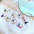 thumbnail image 2 of Cute Lovely Hummingbird Flower Jewelry Sets Women Party Accessories Romatnic Elegant Bird Copper Earring Ring Necklace Bracelet, 2 of 6
