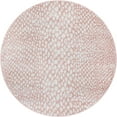 thumbnail image 2 of Unique Loom Kamala Washable Collection Area Rug - Animal print (5' 3" Round Rose Pink/Ivory), 2 of 9