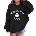 thumbnail image 4 of Zylarhe Halloween Sweatshirts for Kids Girls Hoodies Sweatshirts Stylish Print Pullover Halloween Long Sleeve Hooded Pocket Black 6-7 Years, 4 of 4