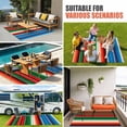 thumbnail image 3 of Mexican Serape Outdoor Rug 3x5 Ft, Non Slip Washable Area Rug, Colorful Stripes Vertical Lines Abstract Patio Rugs Carpet Runner, Large Floor Mat for Indoor/Outdoor Deck Porch Camping, 3 of 8