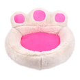 thumbnail image 2 of Luoshdecor Round Bolster Pet Bed for Dog or Cat with Flannel Top, Cute Animal Paw Shape Washable Fluffy Pet Bed for Cats or Small Dogs, 2 of 2