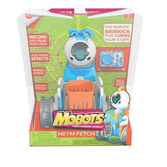 HEXBUG MoBots Fetch - Remote Control Record and Talking Robot Kit with Motor Lights and Sound - Smart Interactive Educational Toys for Kids - Ages 3  - Batteries Included (Colors and Styles May V