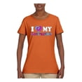 thumbnail image 2 of I Love My Boyfriend Tie Dye Pop Culture Womens Graphic T-Shirt, Orange, Large, 2 of 3