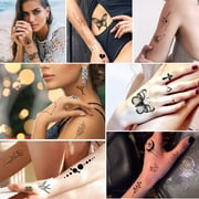 Yazhiji 49 Sheets Flower Temporary Tattoos Sticker Large Sexy Flowers Butterfly Snake Waterproof Half Arm Fake Tattoo Sticker