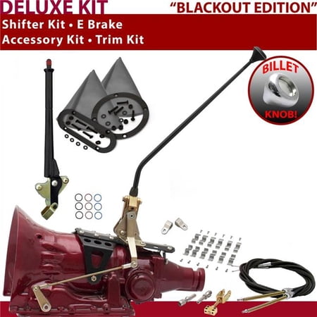 American Shifter AOD Shifter Kit Black 16 in. E Brake Cable Clamp Clevis Trim Kit for F263E