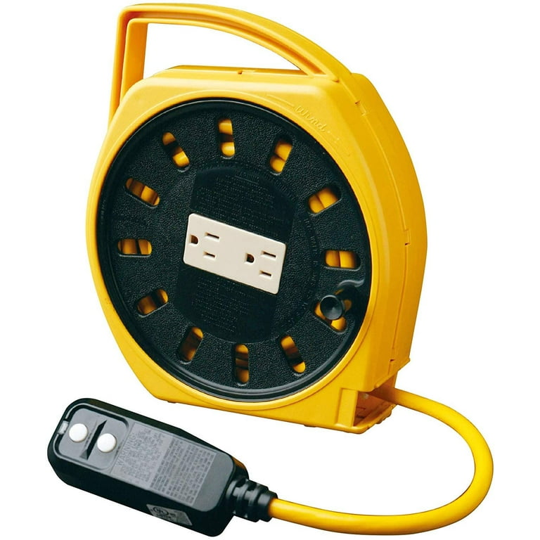 Alert Stamping 6000-25G 6000-25G-GF Multi-Outlet Manual Extension Cord  Reel, 20-Feet
