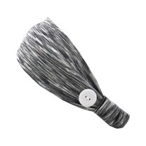 BKQCNKM Headbands for Women Headband for Washing Face Workout Headband Accessories Hair Elastic Yoga with Button Running Turban Heardband Headbands, Gray One Size