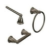 Brantford 3-Piece Bath Hardware Set With 24 In. Towel Bar, Paper Holder, And Towel Ring In Oil Rubbed Bronze