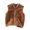 Coffee, variant on SDNall Girls Toddler Full Zip Fleece Sleeveless Outerwear, Casual Sleeveless Outerwear Gilet, Fall Winter Daily Indoor and Outdoor Vest with Pocket 1-10 Years