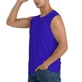 thumbnail image 3 of Goofa Darkblue Printed Men's Sleeveless T-Shirt - Athletic Gym Workout Tank Top for Men - Moisture-Wicking, UPF 30+ Quick-Dry Muscle Tee-X-Large, 3 of 8