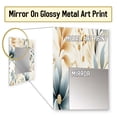 thumbnail image 3 of Designart "Soft Neutral Reverie" Floral Wall Mirror, Printed White Wall Mirror, Traditional Bathroom Wall Mirror, Decorative Floral Mirror - 24x32 Inch, 3 of 5