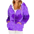 thumbnail image 2 of Chandails à Capuche Zippés pour Femmes Rabais de 50 % en Liquidation Blouse Imprimée Mode Hauts à Manches Longues Chandail Poches à Capuche, 2 of 5