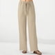 thumbnail image 2 of Pantalones holgados de corte ancho para mujer: pantalones bandage de cintura alta con bolsillos, 2 of 6