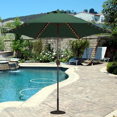 Tropilight 9 Bronze Led Market Umbrella Walmart Com Walmart Com