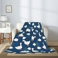thumbnail image 2 of Throw Blanket for Couch Sofa and Bed, Cute Goose On Blue Sky Super Soft Cozy Plush Throw Blanket, Fuzzy Lightweight Warm Comfy Cute Flannel Blanket & Throws for All Season 80"x60", 2 of 5