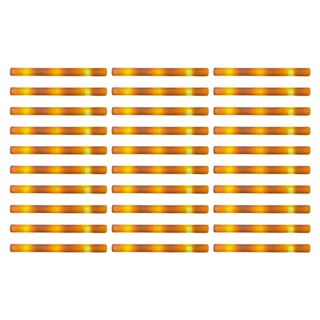 30pcs Bulk LED Light Rods, Foam Light Rods, Colorful Flashing Rods for Wedding, Yellow