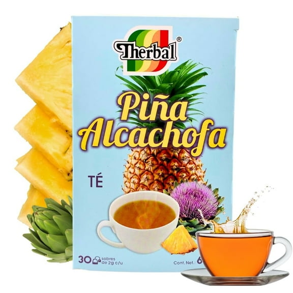 Therbal Pineapple & Artichoke (Piña Alcachofa) Herbal Tea, 30 Count – Natural Fruit & Herb Blend