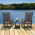 thumbnail image 7 of JEAREY Oversized Outdoor Rocking Chair for Porch HDPE Brown, 7 of 7