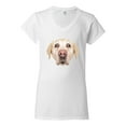 thumbnail image 2 of Wild Bobby, Golden Retriever Cute Gift, Dog Lover, Women Standard V-Neck Tee, White, Large, 2 of 4
