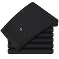 thumbnail image 5 of Rexolia Mens Classic Fit Dress Pants Vintage Straight Leg Side Pockets Business Casual Trousers Black 32, 5 of 5