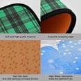 thumbnail image 4 of Black Green Plaid Anti Fatigue Mats for Kitchen Floor,Set of 2 Non Skid Washable Waterproof Anti Kitchen Floor Mats for Kitchen Office Laundry Room Bathroom (19"x27"+19"x47") Home Decor, 4 of 7