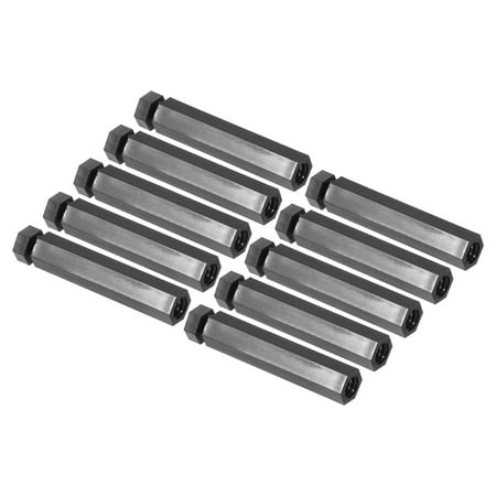 

Uxcell M4 Nylon Hex Standoff Screws Nuts 25 Pack PCB Male Female Threaded Kit for Motherboards(35mm+6mm Black)