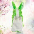 thumbnail image 3 of 1 pieza de juguete de conejo, marioneta de mano de felpa, accesorio para contar historias, accesorio de juego de roles, favor de fiesta para padres e hijos verde, 3 of 6