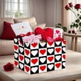 thumbnail image 6 of M Large Valentine's Day Gift Basket Empty Storage Organizer Kid Room Décor (Checkered Red And White Heart), 6 of 7