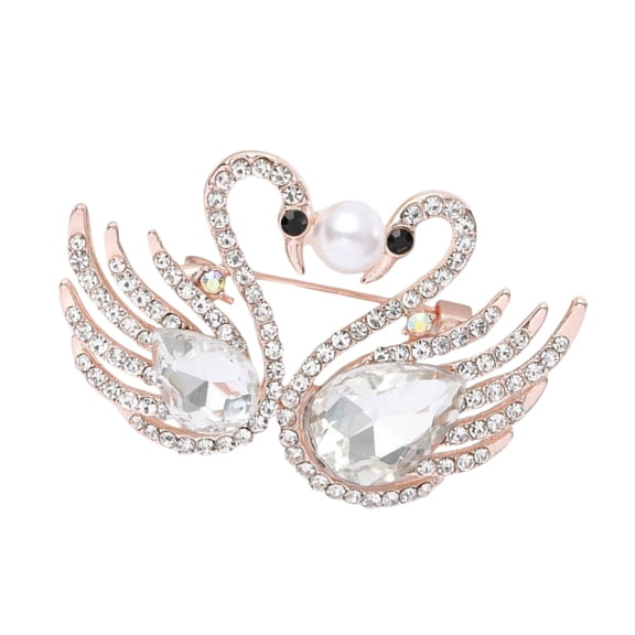 Vintage Rhinestones Swan Brooches Unique Pins Stylish Women Brooch Pin
