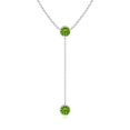 thumbnail image 1 of Angara Collier Péridot Naturel - Collier Style Lariat Péridot Rond 1.9 ct en Platine pour Femmes, 1 of 8